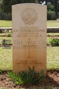 BEIRUT WAR CEMETERY - SPENCER-GARDNER, JOHN DERRETT